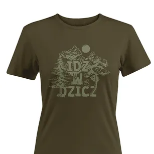 Damska koszulka "Idź w dzicz" - t-shirt dla harcerek i turystek