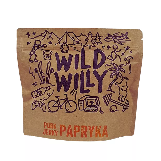 WILD WILLY Pork Jerky Papryka - paprykowa suszona wieprzowina - 100 g