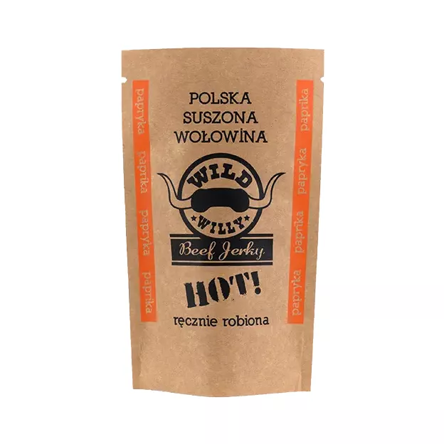 WILD WILLY Beef Jerky Papryka Hot 30 g - suszona wołowina Papryka hot!