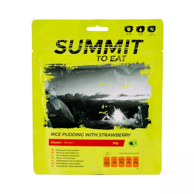 SUMMIT TO EAT Pudding ryżowy z truskawkami - deser liofilizowany - 90 g