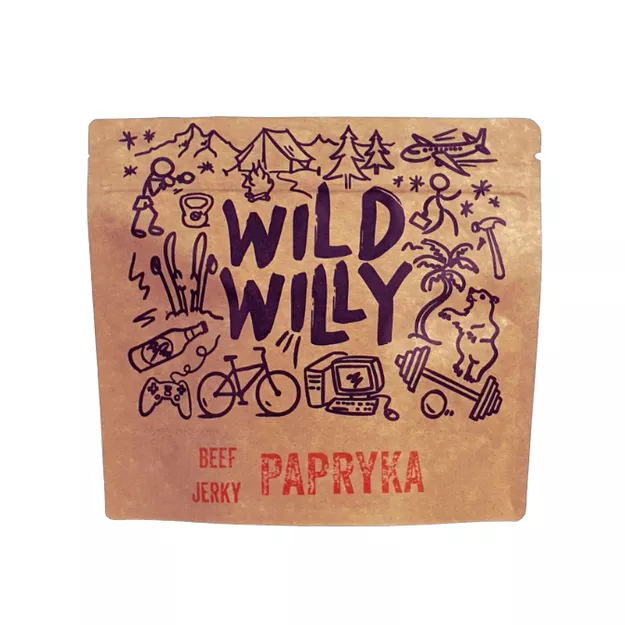 WILD WILLY Beef Jerky 100 g - paprykowa suszona wołowina