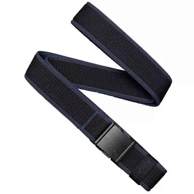 ARCADE Carto Slim Belt - Black/Navy - Wąski elastyczny pasek do spodni