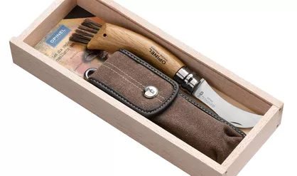 Zestaw na grzybobranie nóż Opinel 8 Grzybiarz + etui Outdoor L