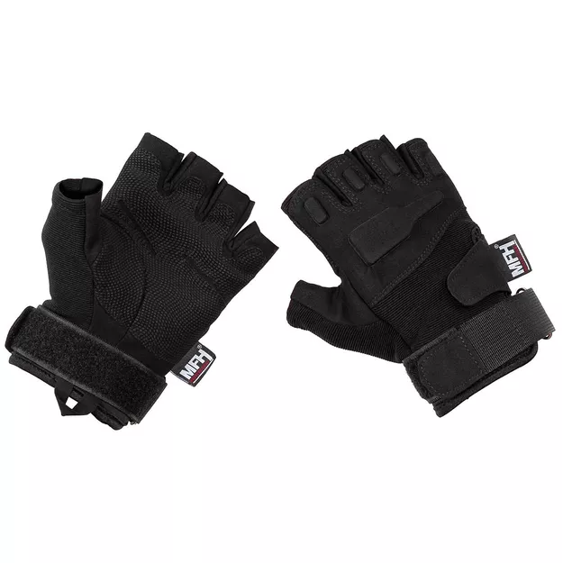 MFH Tactical Gloves Pro Fingerless - rękawice taktyczne bez palców - black