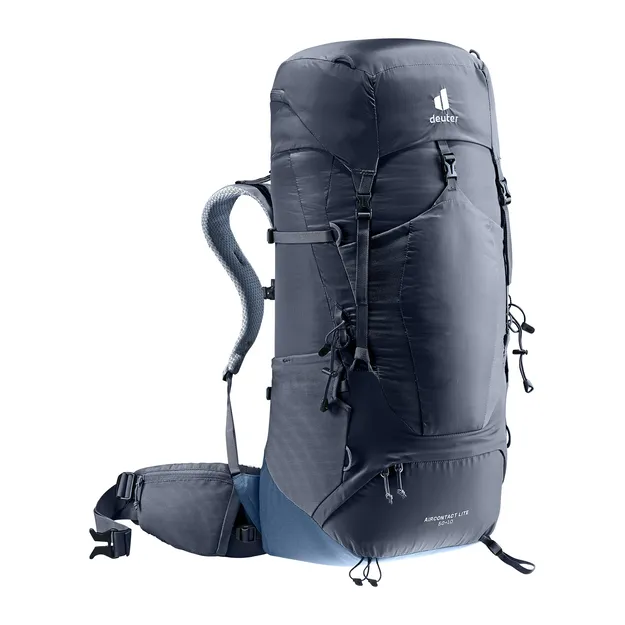 DEUTER Aircontact Lite 50+10 - black-marine - Lekki plecak trekkingowy