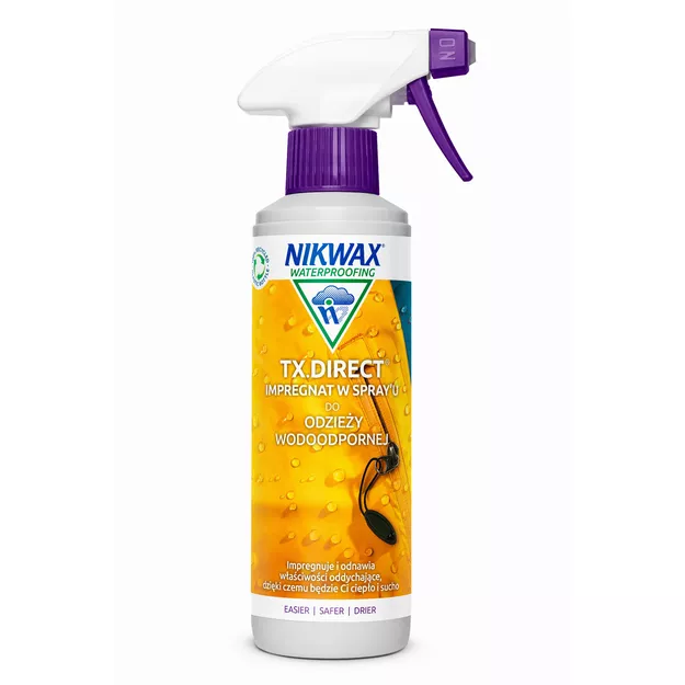 NIKWAX TX Direct Spray-On - Impregnat z atomizerem do odzieży wodoodpornej - 300 ml