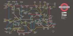 Ręcznik szybkoschnący Nasze Góry - metro mapa - Karkonosze Zachodnie - szary